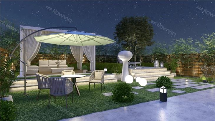 Aliuminio skersinio stogo pavėsinė pergola